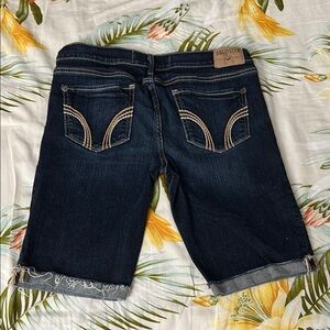 Hollister Dark Blue Denim Shorts
